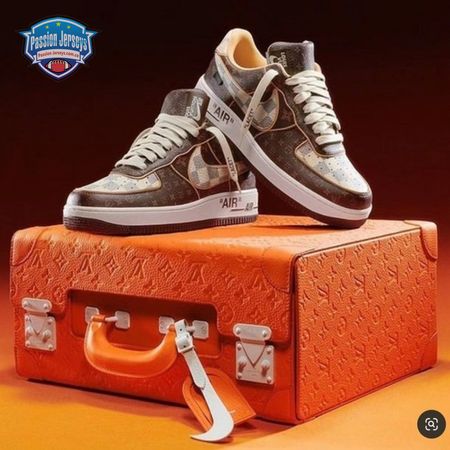 Nike Air Force 1 Low Monogram Brown Damier Azur