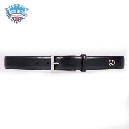 GUCCI LEATHER BELT WITH GG DETAIL - B46