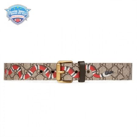 GUCCI SNAKE PRINT GG SUPREME BELT - B42