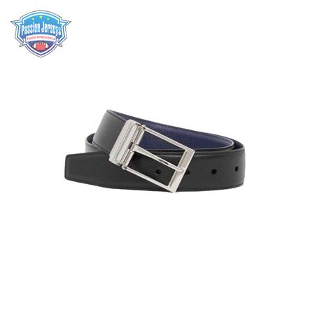 BURBERRY REVERSIBLE LONDON CHECK AND LEATHER BELT DARK CHARCOALBLACK - B29