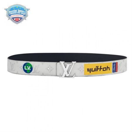 belt initiales reversible monogram logo story white - b130