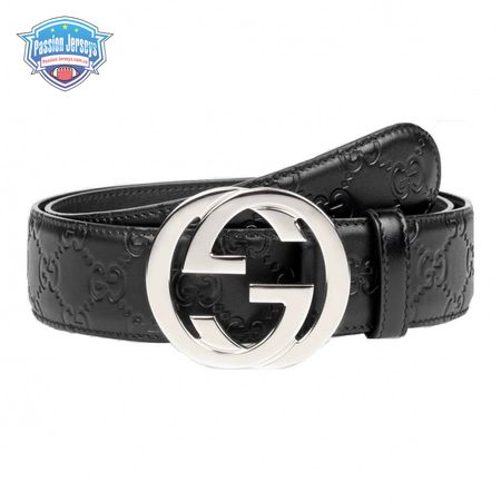 GUCCI INTERLOCKING-G LEATHER BELT - B7