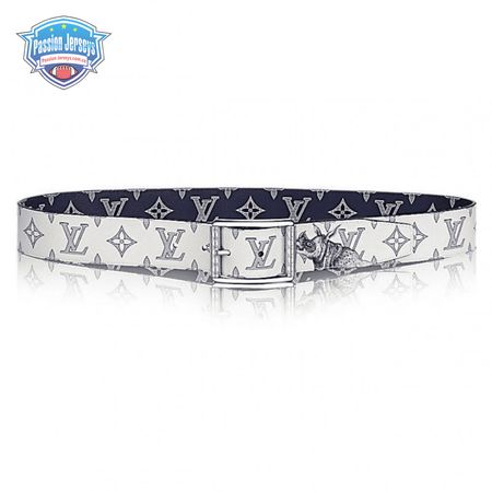 white/blue monogram sa.vane canvas chap.man brothers re.verso belt - b101