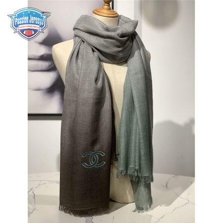 Chanel cashmere shawl dark green