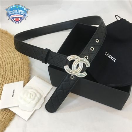 chanel logo buckle belt