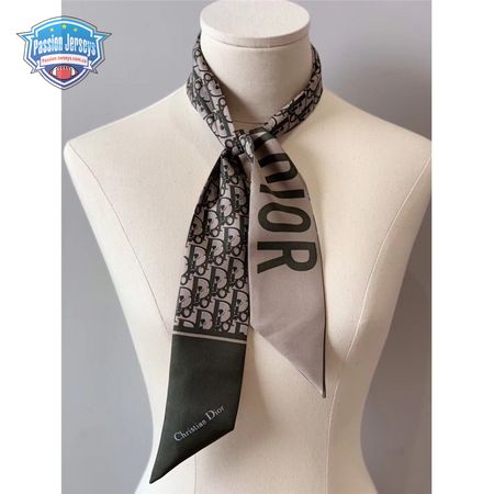 Dior letters small ribbon green