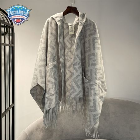 fendi ff cashmere hooded cloak