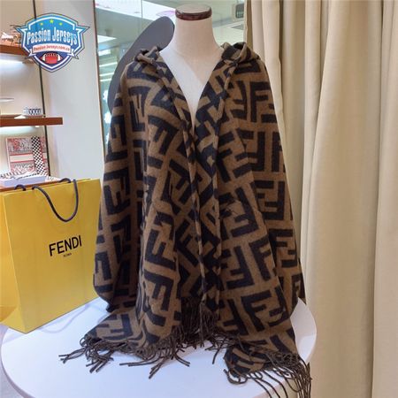 fendi FF classic pattern cashmere cloak