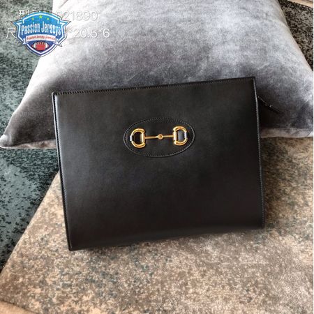 gucci 1955 Horsebit Pouch Clutch Bag black