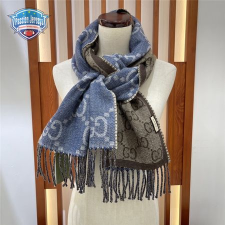 gucci GG fringed knit scarf