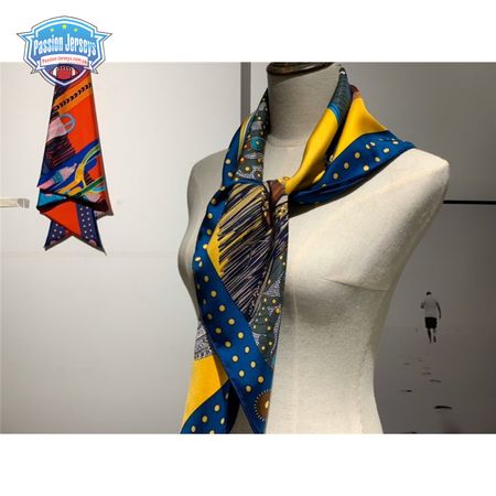 Hermes "Noble Saddle" Silk scarf yellow