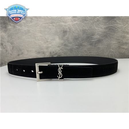 ysl leather belt