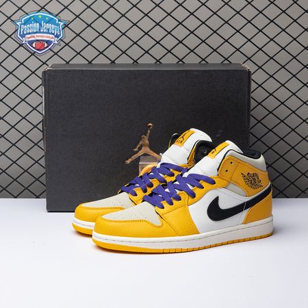 Air Jordan 1 Mid SE Lakers 852542-700 Unisex
