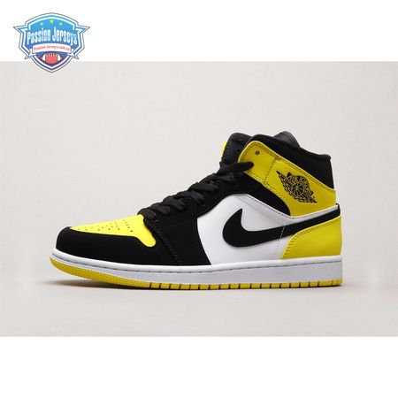 Air Jordan 1 Mid Yellow Toe Black Unisex