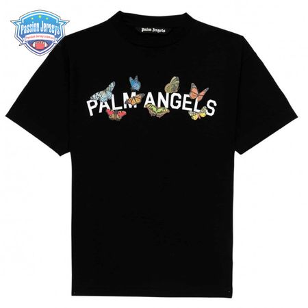 PALM ANGELS BUTTERFLY COLLEGE TEE - PA16