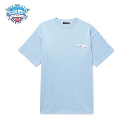 BALENCIAGA OVERSIZED LOGO-PRINT SLUB COTTON-JERSEY T-SHIRT - BB36