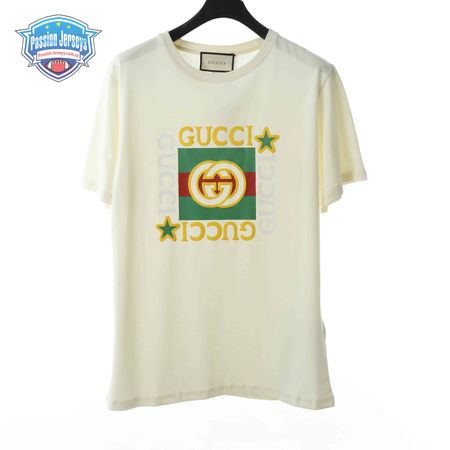 GUCCI 20SS FIVE STAR SQUARE LOGO SHORT SLEEVE T SHIRT