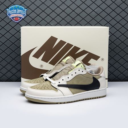 Jordan 1 Retro Low Golf Travis Scott Neutral Olive FZ3124-200 Unisex