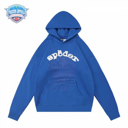 Sp5der Hoodies Blue