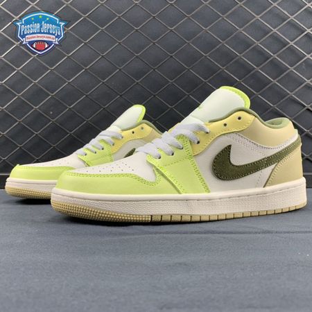 Jordan 1 Low Sail White Oil Green FD9906-131 Unisex