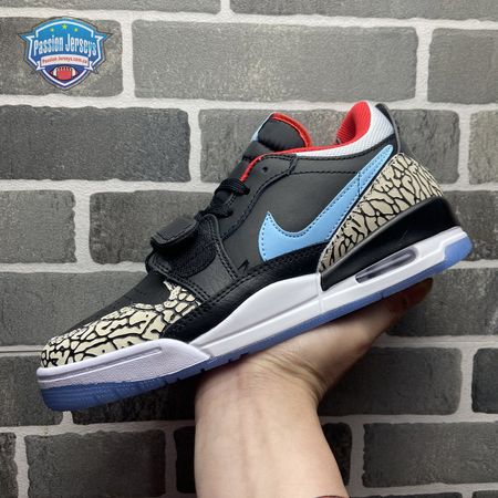 Jordan Legacy 312 Low Black Valor Blue CD7069-004 Unisex