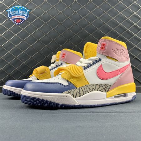 Jordan Legacy 312 White Coral Pink French Blue FD9909-161 Unisex