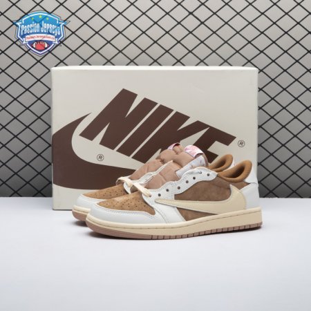 Jordan 1 Retro Low OG SP Travis Scott Sail Shy Pink DM7866-106 Unisex