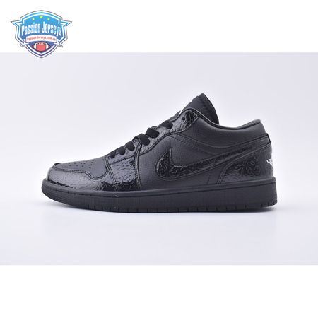 Jordan 1 Low SE Patent Elephant Black HJ7743-010 Unisex