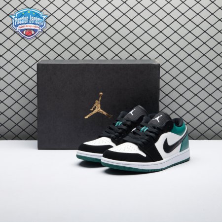 Jordan 1 Low White Black Mystic Green 553558-113 Unisex
