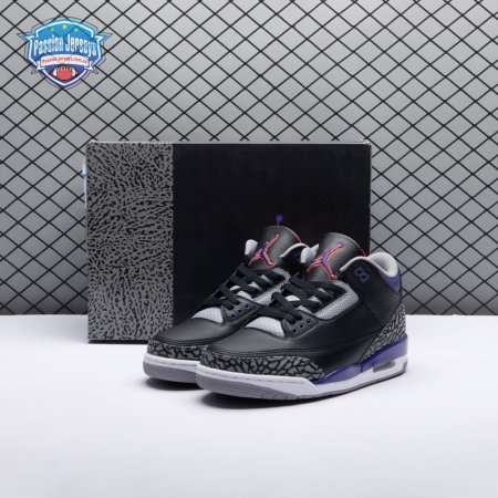 Jordan 3 Retro Black Court Purple CT8532-050 Men's