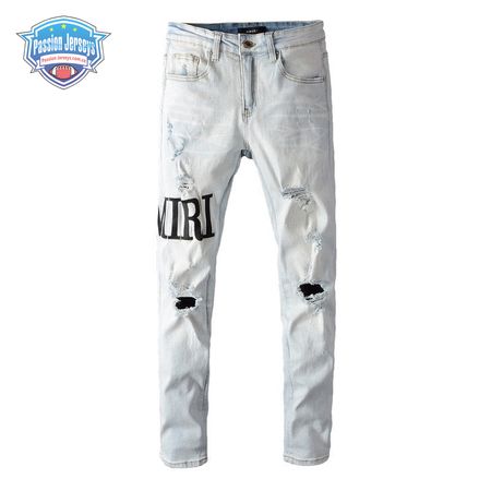 Amiri Logo Jeans White
