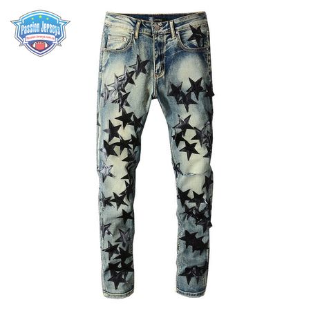 Amiri Stars Jeans Bleached Blue