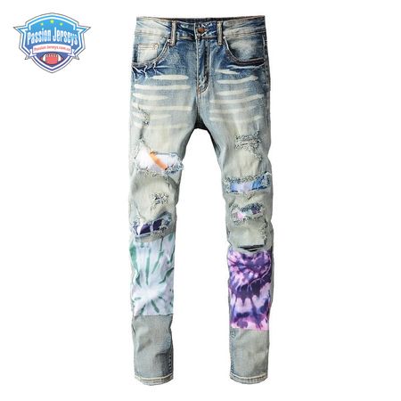 Amiri Tie-Dyed Jeans Blue / Purple
