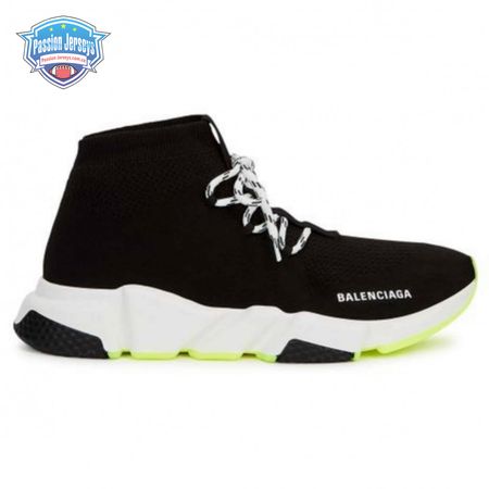 BALENCIAGA SPEED TRAINER LACE UP BLACK WHITE - BB16