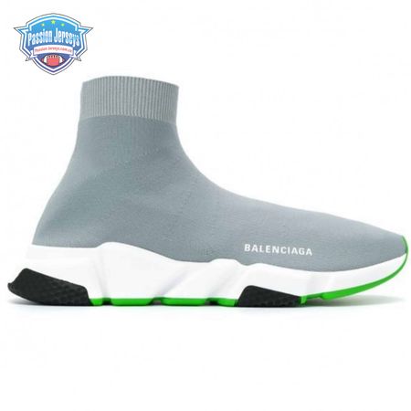 BALENCIAGA SPEED TRAINER METALLIC SILVER NEON - BB19
