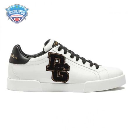 DOLCE & GABBANA PORTOFINO SNEAKERS IN NAPPA CALFSKIN WITH PATCHES - DG15