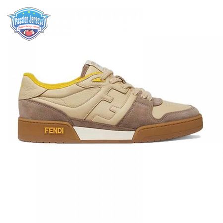 Fendi Match Beige Suede Low-Top Sneakers - FD32