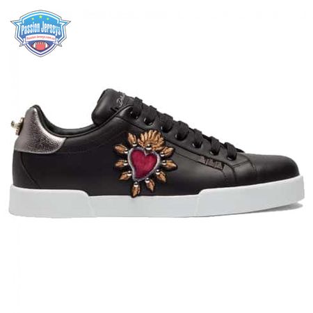 DOLCE & GABBANA SNEAKERS PORTOFINO IN VITELLO NAPPATO CON PATCH - DG22