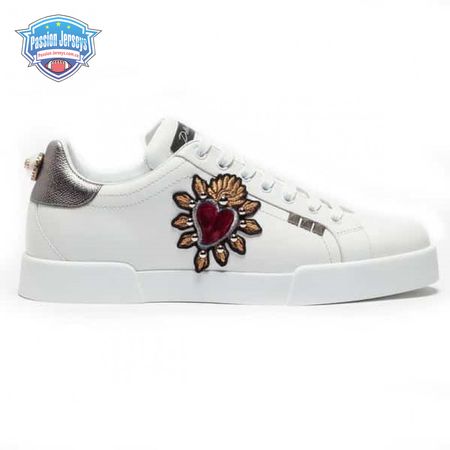 DOLCE & GABBANA SNEAKERS PORTOFINO IN VITELLO NAPPATO CON PATCH - DG23