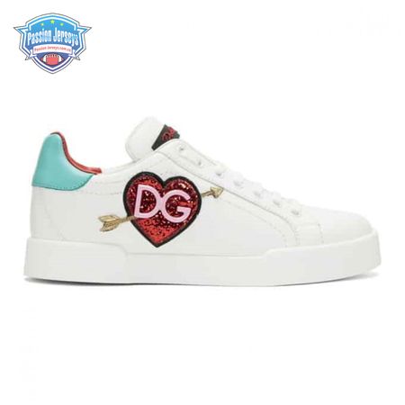 DOLCE & GABBANA WHITE HEART SNEAKERS - DG31