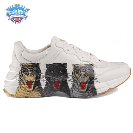 GUCCI RHYTON LEATHER SNEAKER WITH TIGERS